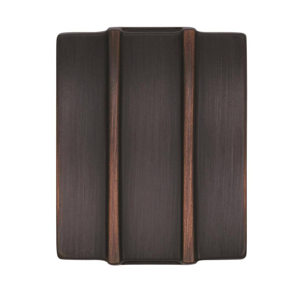 Oil Rubbed Bronze Rectangular Cabinet Knob with Mounting Hardware
