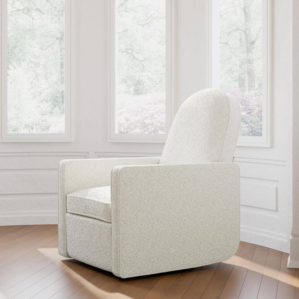 Olivia Ivory Boucle Nursery Power Recliner Swivel Glider