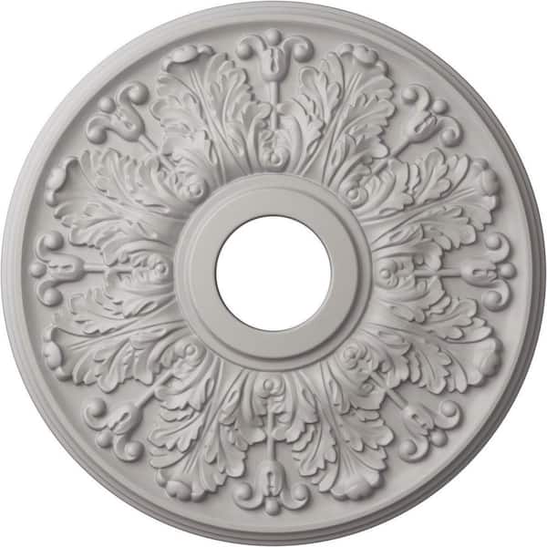 Ekena Millwork 1-1/8 in. x 16-1/2 in. x 16-1/2 in. Polyurethane Apollo Ceiling Medallion, Ultra Pure White