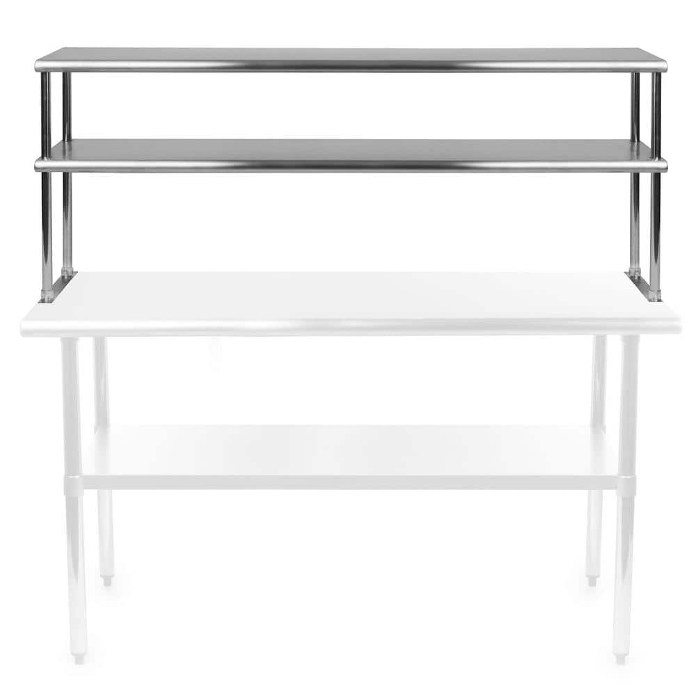 60" Stainless Steel Double Overshelf for Prep Tables