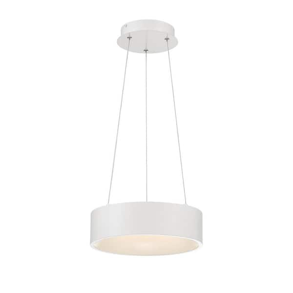 Home Decorators Collection Hollandale 75-Watt Equivalence Integrated LED White Pendant