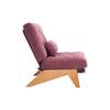 HOMEFUN Modern Red Corduroy Upholstered Lounge Wingback Chair Accent Chair with Adjustable Backrest and Retractable Footrest HFHDSN-1151WR