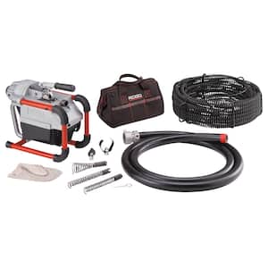K-60SP-SE Compact Sectional Drain Cleaning Snake Auger Sewer Machine + Tool Kit and Cable Kit