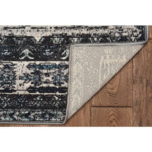 Crop Aztek Grey and Charcoal 5 ft. x 7 ft. 6 in. Area Rug