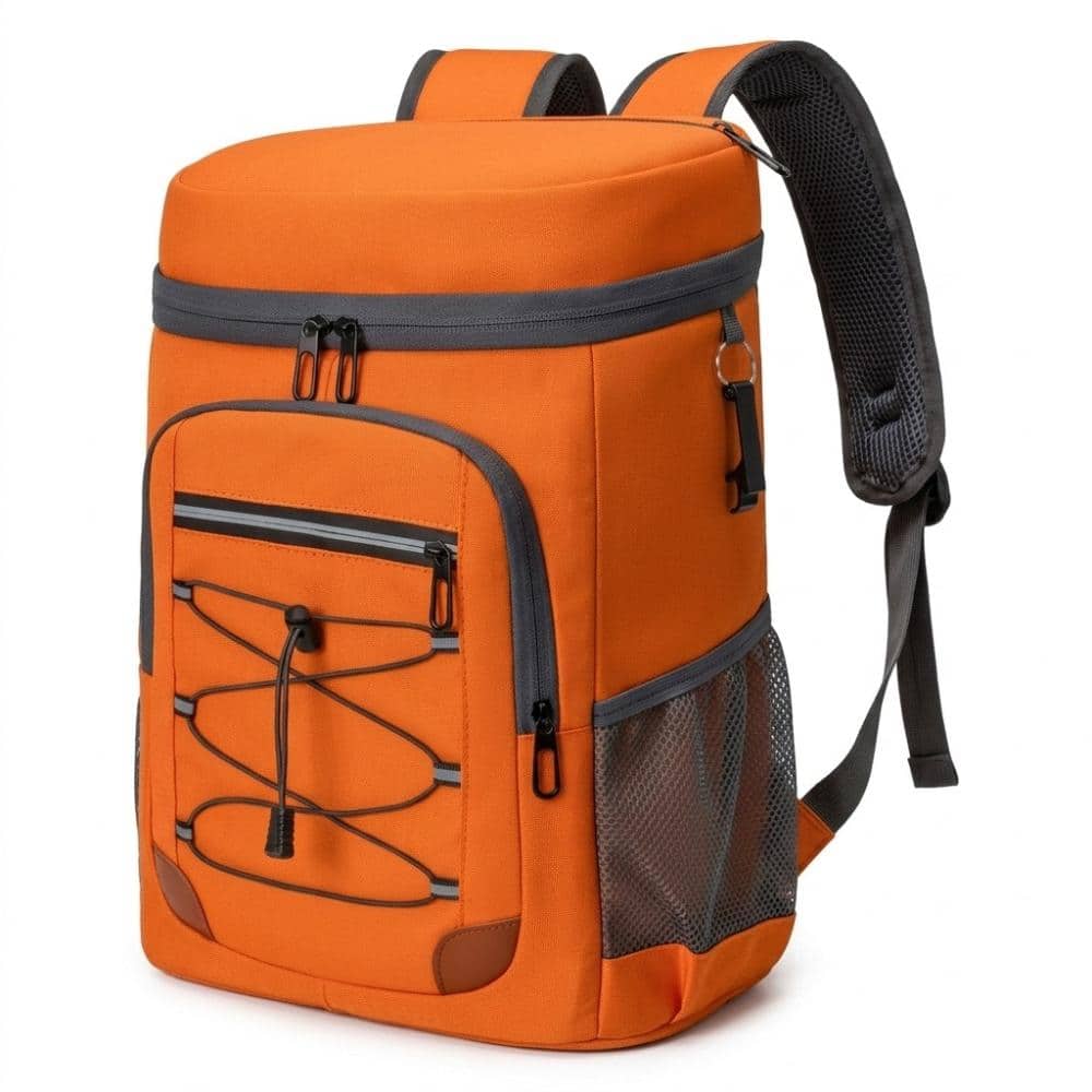 Portable Insulated Cooler Picnic Backpack Orange, 36 Cans Leak