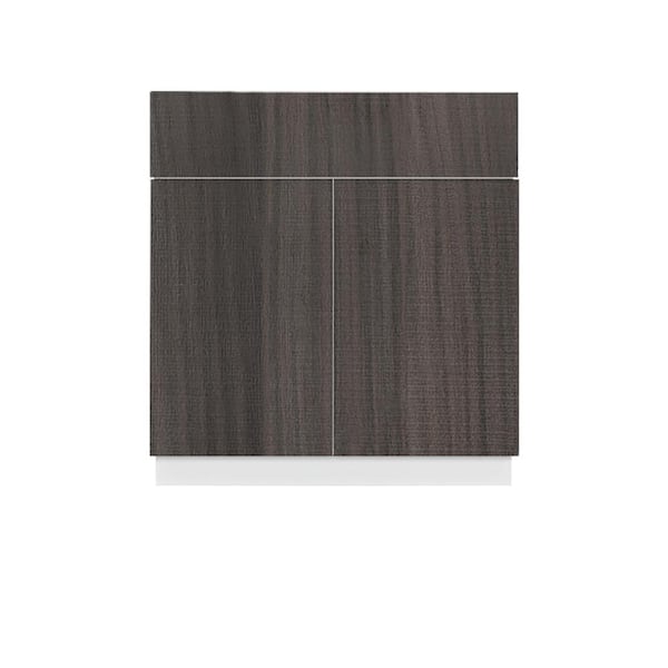 LIFEART CABINETRY Valencia Assembled 39 in. W x 24 in. D x 34.5 in. H in Chateau Brown Plywood Assembled Base Kitchen Cabinet