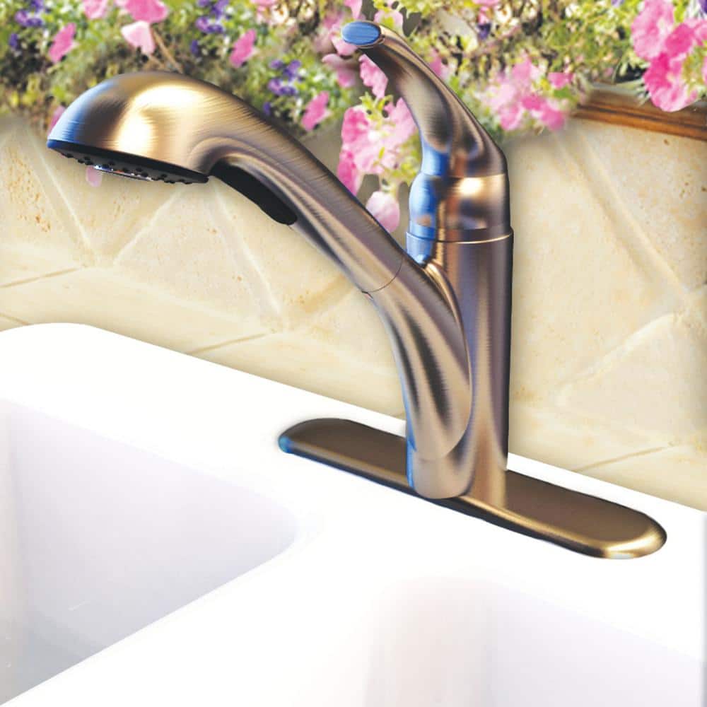 Universal Brushed Nickel Plastic Kitchen Pullout Sprayer