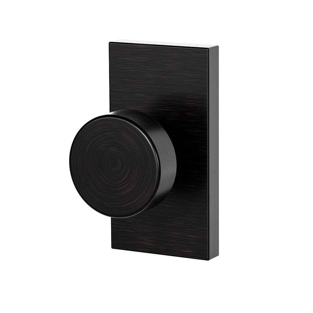 Modern Metal Oil Rubbed Bronze Interior Hall/Closet Unkeyed Passage Door Knob with Round Knob and Rectangular Backplate price history on PriceWatchPro