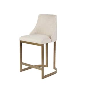 Robertson 26.25 in. Cream Wood Counter Stool