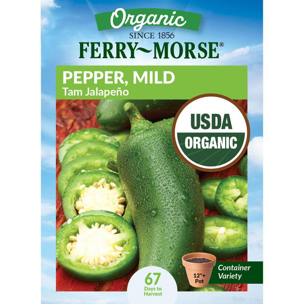 Ferry-Morse Organic Pepper Tam Jalapeno Latin Fruit Seeds 9790