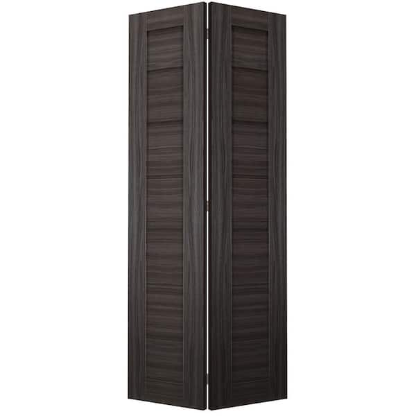 Belldinni Alda 48 in. x 79.375 in. Solid Composite Core Gray Oak Finished Wood Bifold Door with Hardware