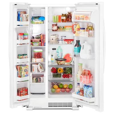 22 cu. Ft. Side by Side Refrigerator in White