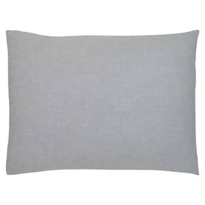 Dream 1-Piece Blue Solid Linen Standard Sham