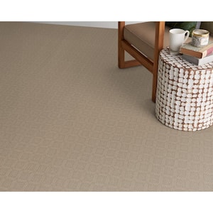 Desert Springs - Mushroom - Gray 13.2 ft. 33.94 oz. Wool Pattern Installed Carpet