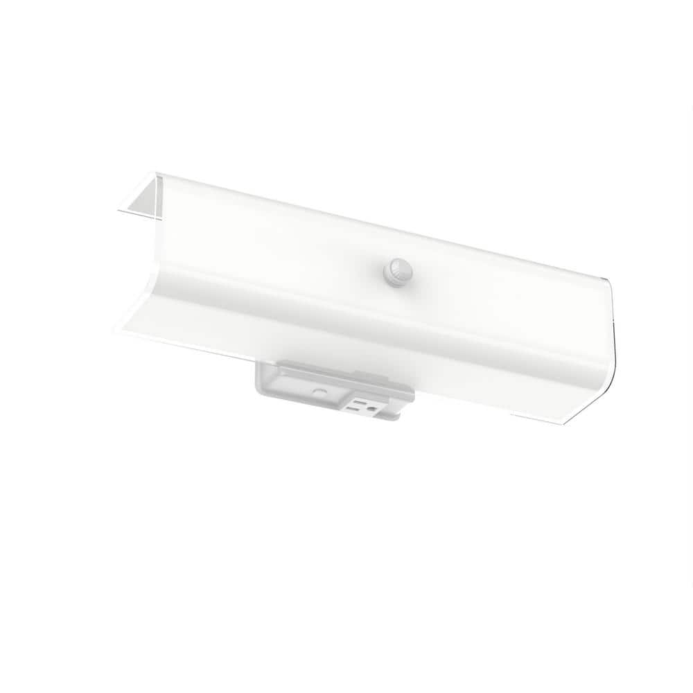 White Metal and Glass 2-Light Bath Vanity Light