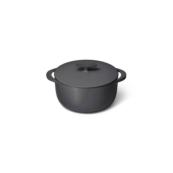 Caraway 6.5 Qt. Charcoal Cast Iron Dutch Oven with Flat Lid