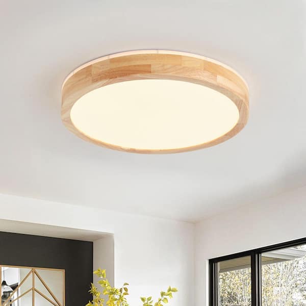 OUKANING 20.47 in. 36-Watt Gold European LED Flush Mount Ceiling