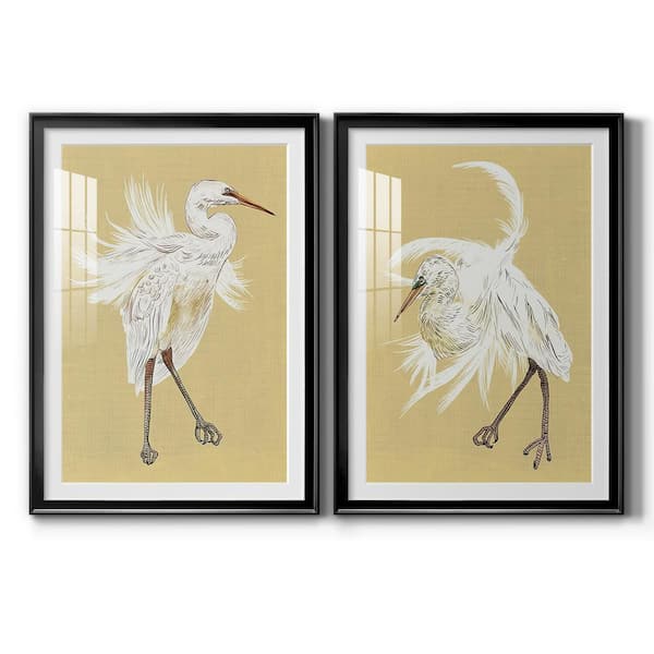 Wexford Home Pastel Birds I by Wexford Homes 2-Pieces Framed Abstract Paper Art Print 26.5 in. x 36.5 in.