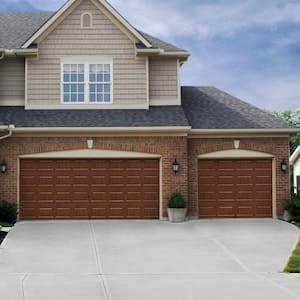 Classic Collection 8 ft. x 7 ft. 12.9 R-value Intellicore Insulated Solid Ultra-Grain Cherry Garage Door