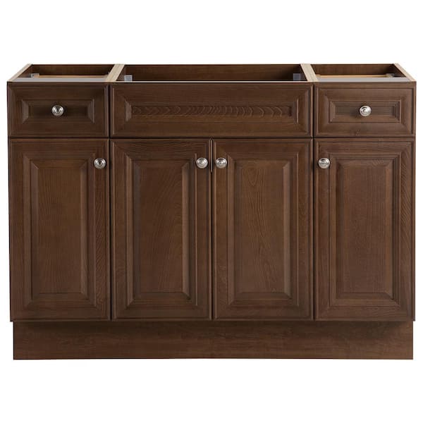 Glacier Bay Glensford 48 in. W x 22 in. D x 34 in. H Bath Vanity Cabinet without Top in Butterscotch