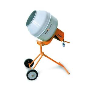 Orange Cement Mixer 5 cu. ft. Electric Concrete Mixer Machine 650 Watt AC  Motor Portable Pow 00000000077777F - The Home Depot