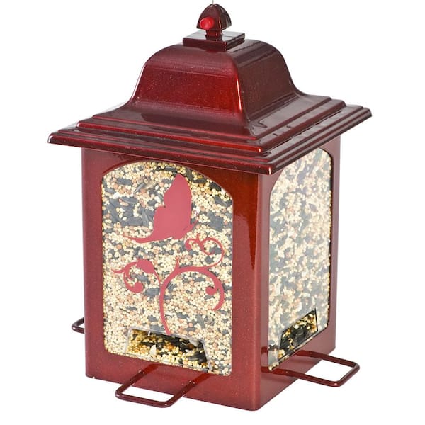 Perky-Pet Red Sparkle Lantern Hanging Bird Feeder - 3 lb. Capacity