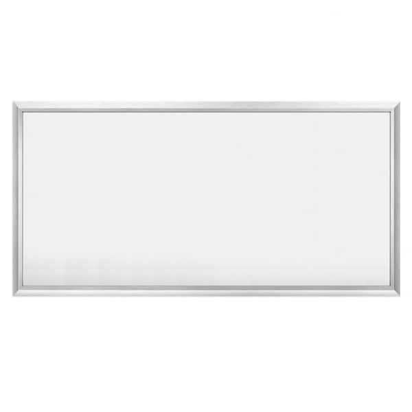 72 in. W x 36 in. H Rectangular Aluminum Alloy Framed and Tempered Glass Wall Bathroom Vanity Mirror in Brushed Silver