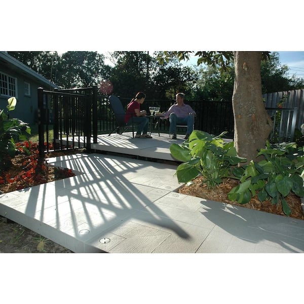 UDECX 10-ft x 10-ft Flint Grey Composite Patio Deck Starter Kit