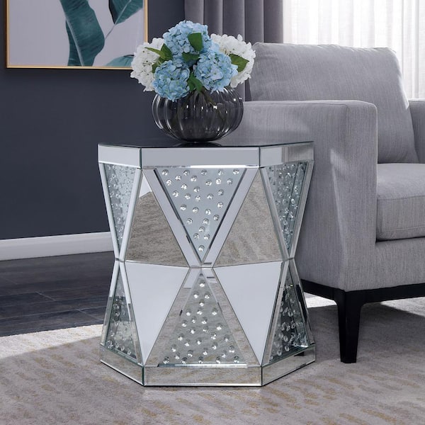 William's Home Furnishing Lesedi Silver End Table CM532E - The