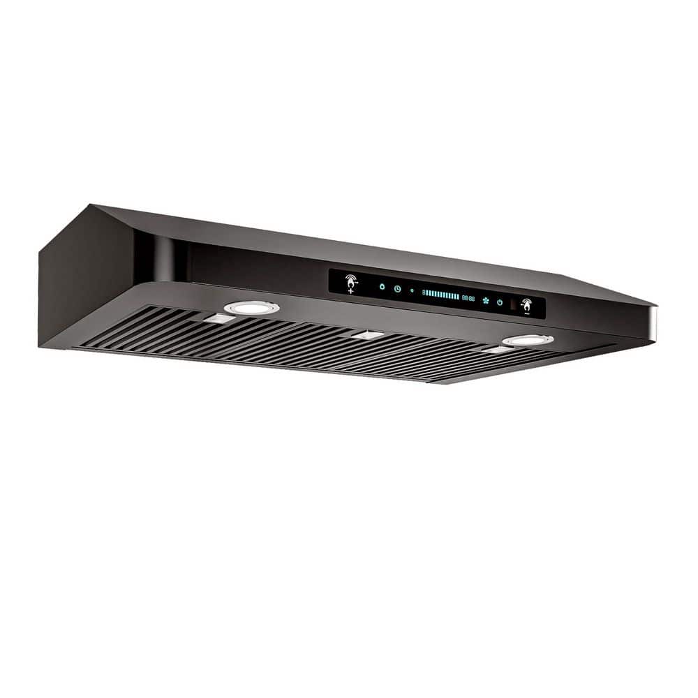 INATECK 36 in. 400 CFM Ducted Under Cabinet Range Hood in Black ...