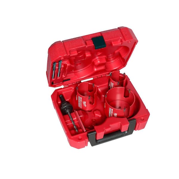 Milwaukee BIG HAWG Carbide Hole Saw Kit (7-Piece) 49-56-9280 - The