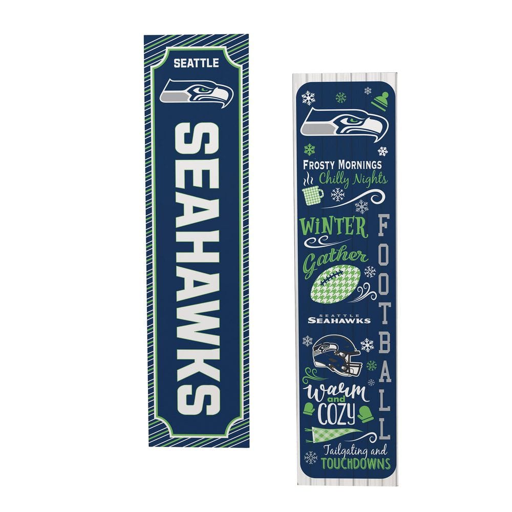 47 in. Double Sided Leaner Porch Sign, Seattle Seahawks, Winter Seasonal price history on PriceWatchPro