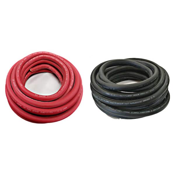WindyNation 6-Gauge 15 ft. Black/15 ft. Red Welding Cable (1 Pair)