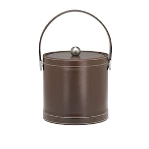 3 Qt. Stitched Chocolate Ice Bucket with Stitched Handle