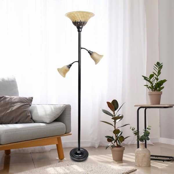 Floor lamp with 2 reading best sale lights