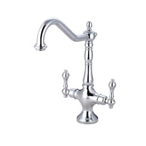 Heritage 2-Handle Standard Kitchen Faucet in Polished Chrome