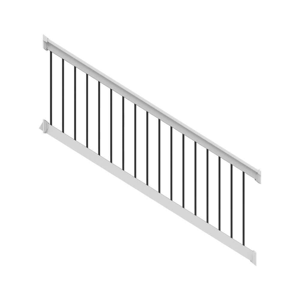 Finyl Line 8 ft. x 36 in. H 28-Degree to 38-Degree White T-Top Vinyl Stair Rail Kit price history on PriceWatchPro