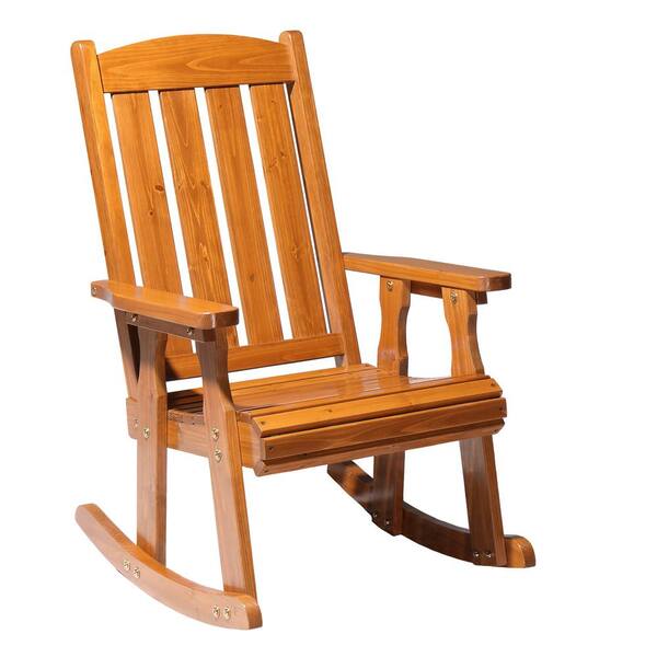 Karl home Teak Patio High-backed Rocking Chair