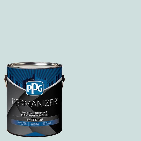 PERMANIZER 1 gal. PPG1035-1 Watery Blue Flat Exterior Paint