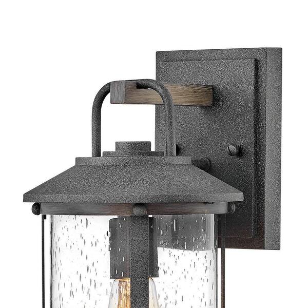 HINKLEY - Hinkley Lakehouse Small Outdoor Wall Mount Lantern, Aged Zinc