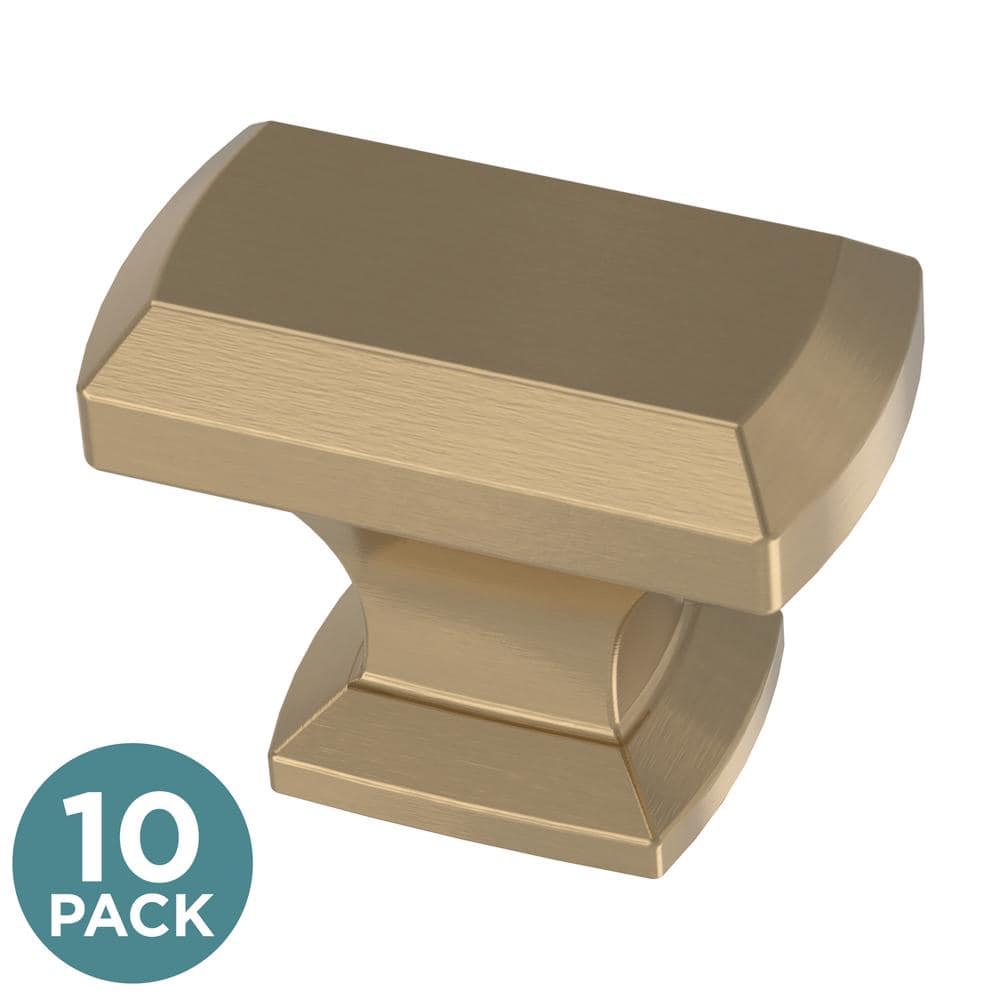 (10-Pack) Chamfered Slim Bar 1-1/4 in. (32 mm) Classic Champagne Bronze Rectangle Cabinet Knobs price history on PriceWatchPro
