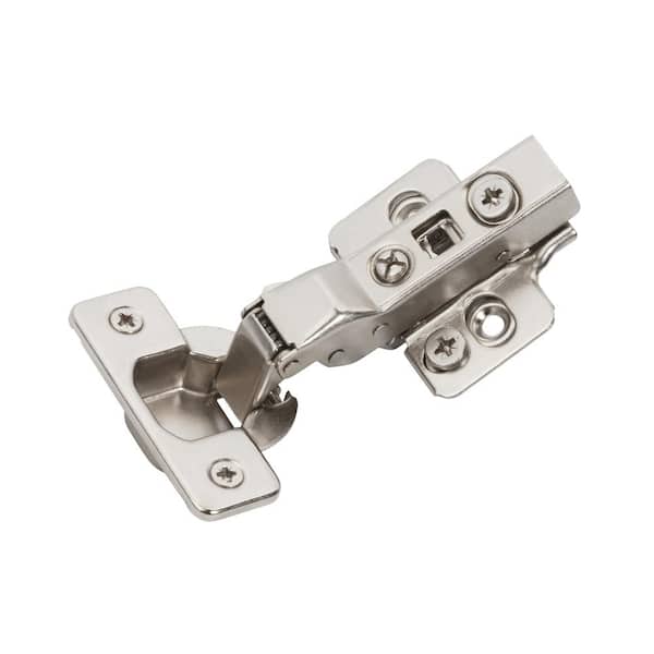 Amerock Nickel 1/2 in.  13mm  Overlay Frameless Self Close Euro Concealed Cabinet Hinges (2-Pack)