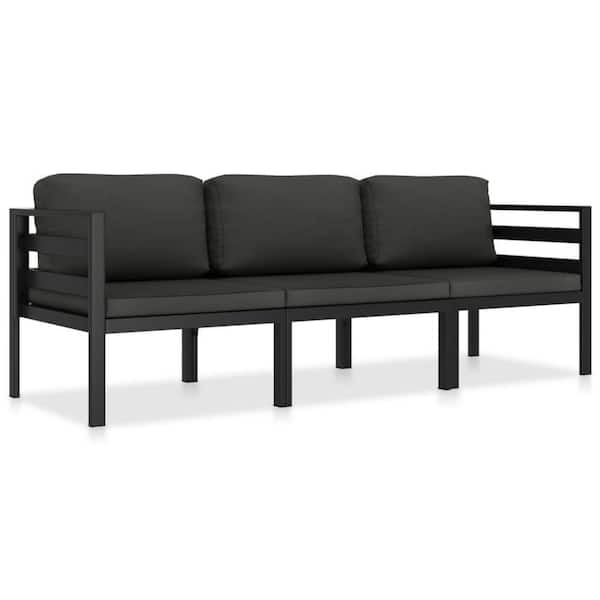 Gray Metal Modular With Cushion