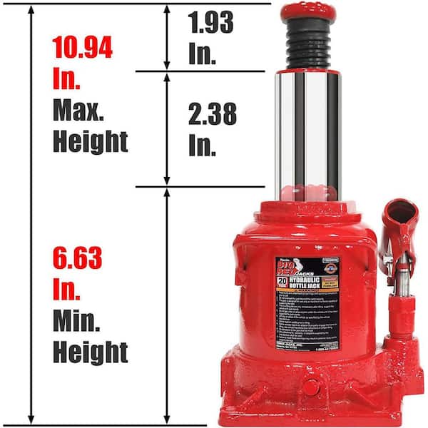 Astro Pneumatic 20 Ton Air/Manual Bottle Jack AST5302A - The Home Depot