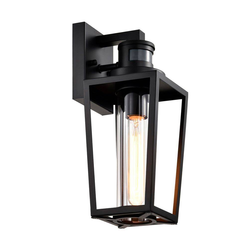 Edvivi 13.75 in. 1-Light Matte Black Motion Sensing Dusk to Edvivi 13.75 in. 1-Light Matte Black Motion Sensing Dusk to