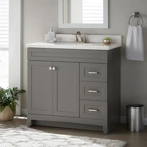 Thornbriar 36 in. W x 22 in. D x 34 in. H Bath Vanity Cabinet without Top in Cement