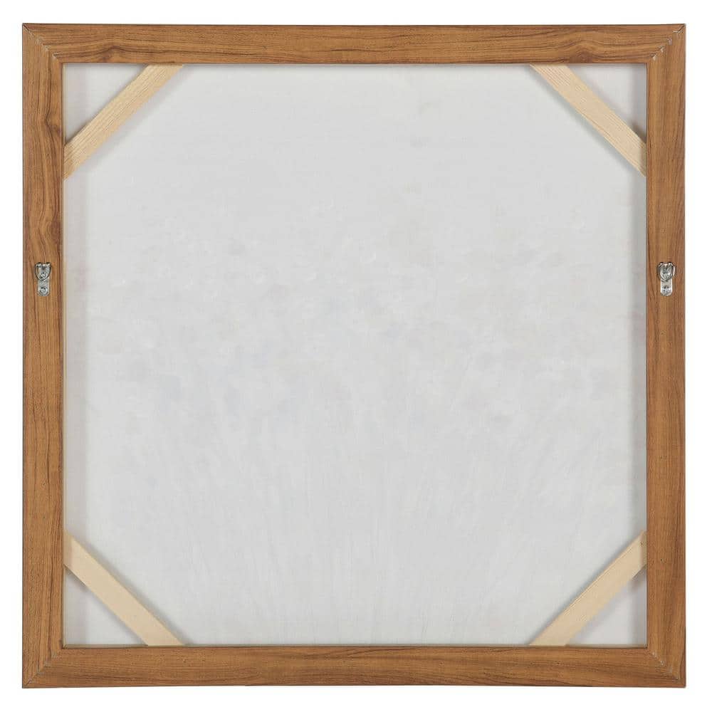 Wildflowers Abstract Floral Canvas Wall Art with Natural Wood Frame