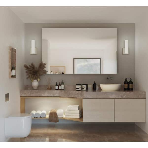 Progress Lighting Beam 16-Watt Brushed Nickel Integrated LED Sconce