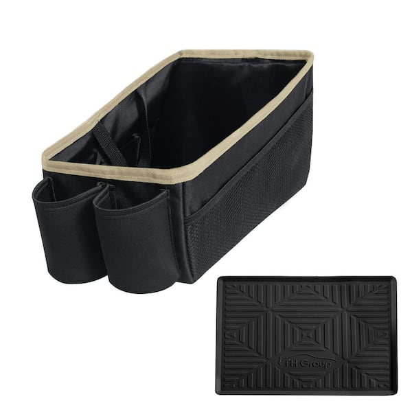 Car Seat Gap Filler Organizer, Faux Leather Side Storage Box with Cup  Holders, Car Organizer Front Seat for Holding Phone, Sunglasses 