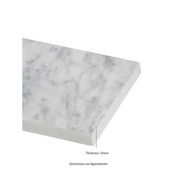 MSI Carrara White 4 in. x 12 in. Polished Marble Floor and Wall Tile (5 Sq. ft./Case)